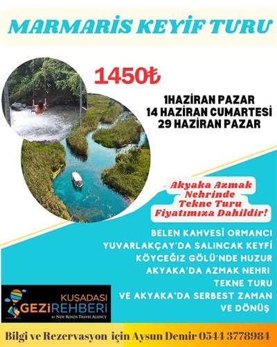 BELEN KAHVESİ-KÖYCEĞİZ GÖLÜ-YUVARLAKÇAY-AKYAKA-AZMAK TEKNE TURU-ULA GÖLET