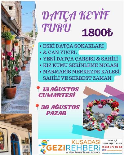 DATÇA,ESKİ DATÇA,SELİMİYE,TURGUT ŞELALESİ,KIZ KUMU,MARMARİS MERKEZ TURU