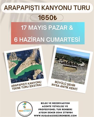 ARAPAPIŞTI (İNCEĞİZ) KANYONU TURU