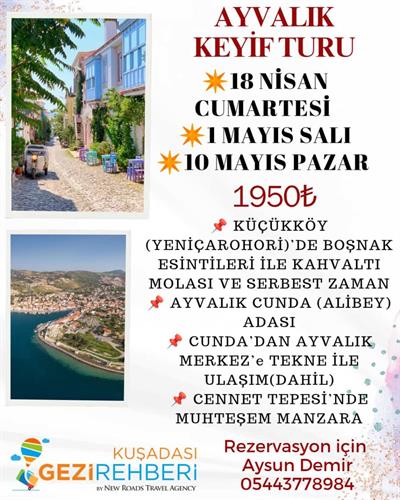 AYVALIK KEYİF TURU