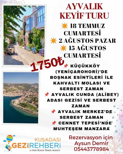 AYVALIK KEYİF TURU