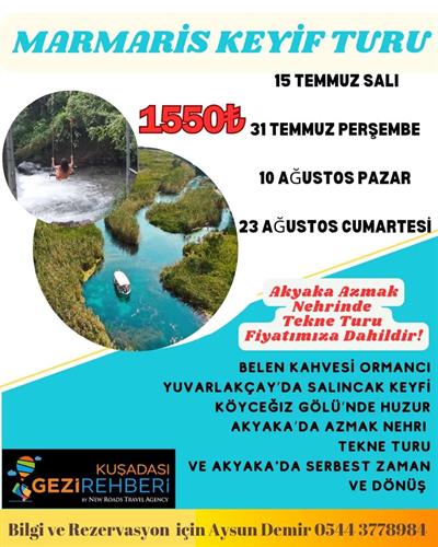 BELEN KAHVESİ-KÖYCEĞİZ GÖLÜ-YUVARLAKÇAY-AKYAKA-AZMAK TEKNE TURU-ULA GÖLET