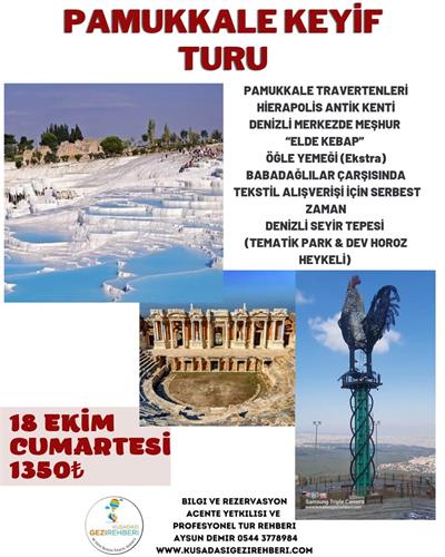 Kuşadası  Söke çıkışlı Pamukkale Turu