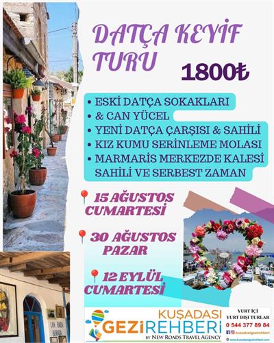 DATÇA,ESKİ DATÇA,SELİMİYE,TURGUT ŞELALESİ,KIZ KUMU,MARMARİS MERKEZ TURU